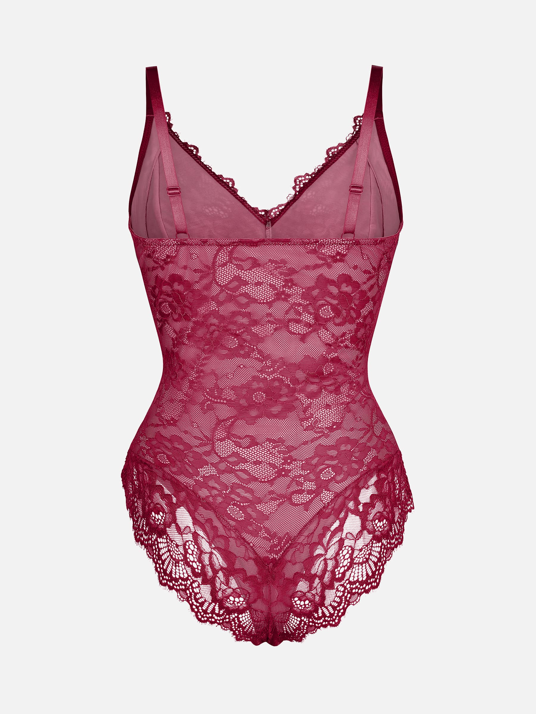 Lace V-Neck Stretch Bodysuit [BOGO]