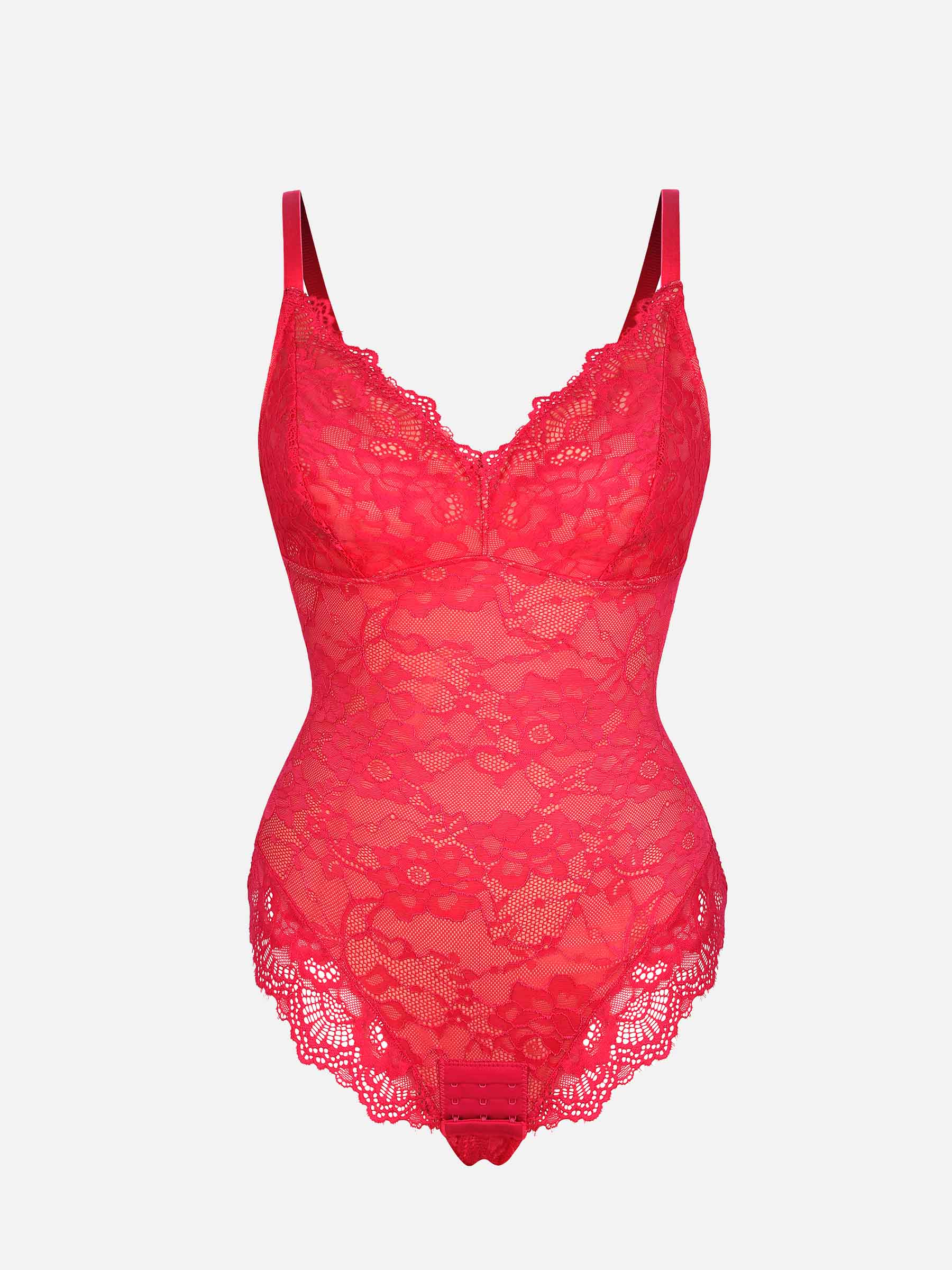 Lace Sculpt V-Neck  Bodysuit