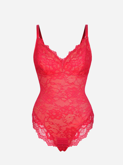 Lace Sculpt V-Neck  Bodysuit