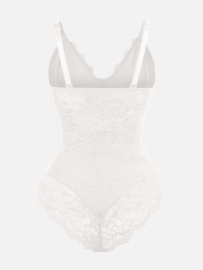 Lace V-Neck Stretch Bodysuit