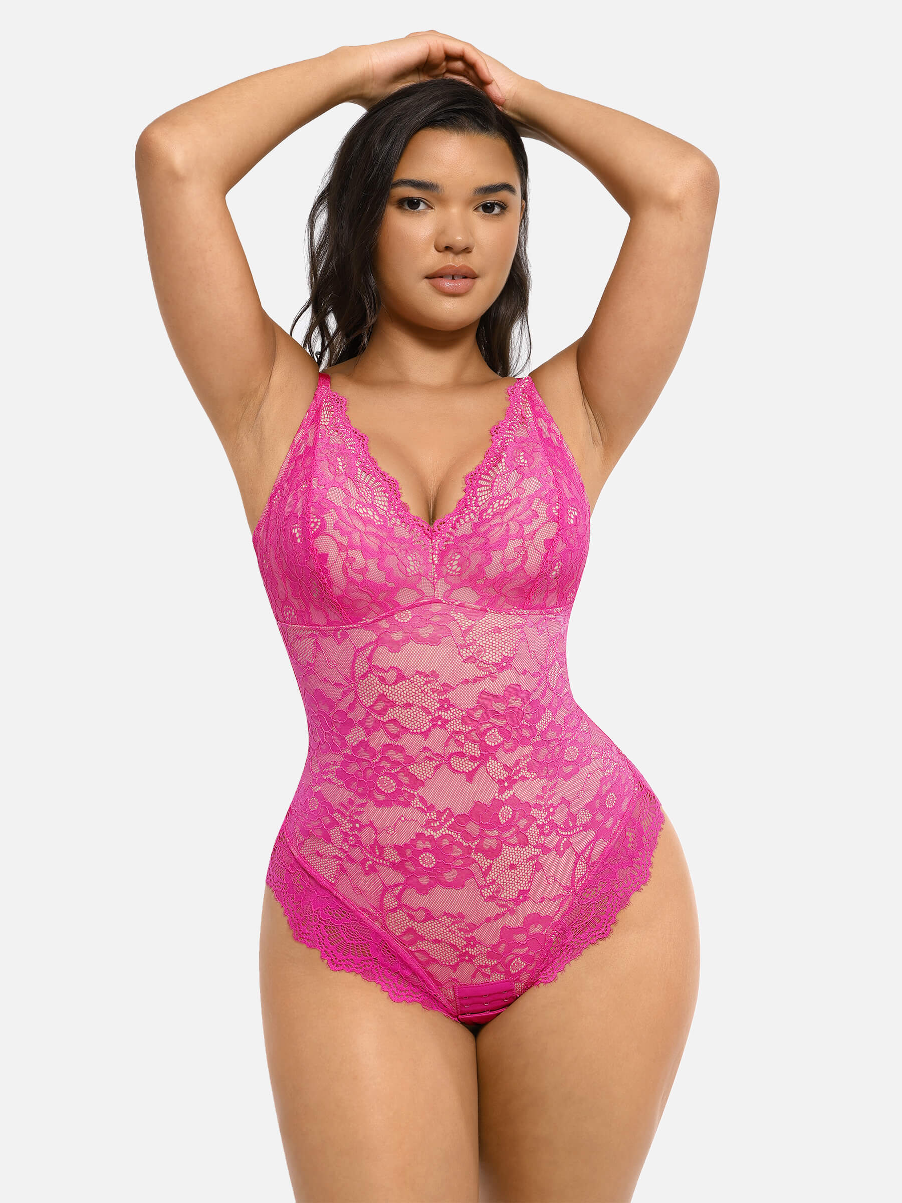 Lace Sculpt V-Neck  Bodysuit