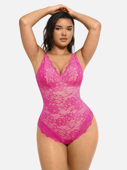 Lace Sculpt V-Neck  Bodysuit