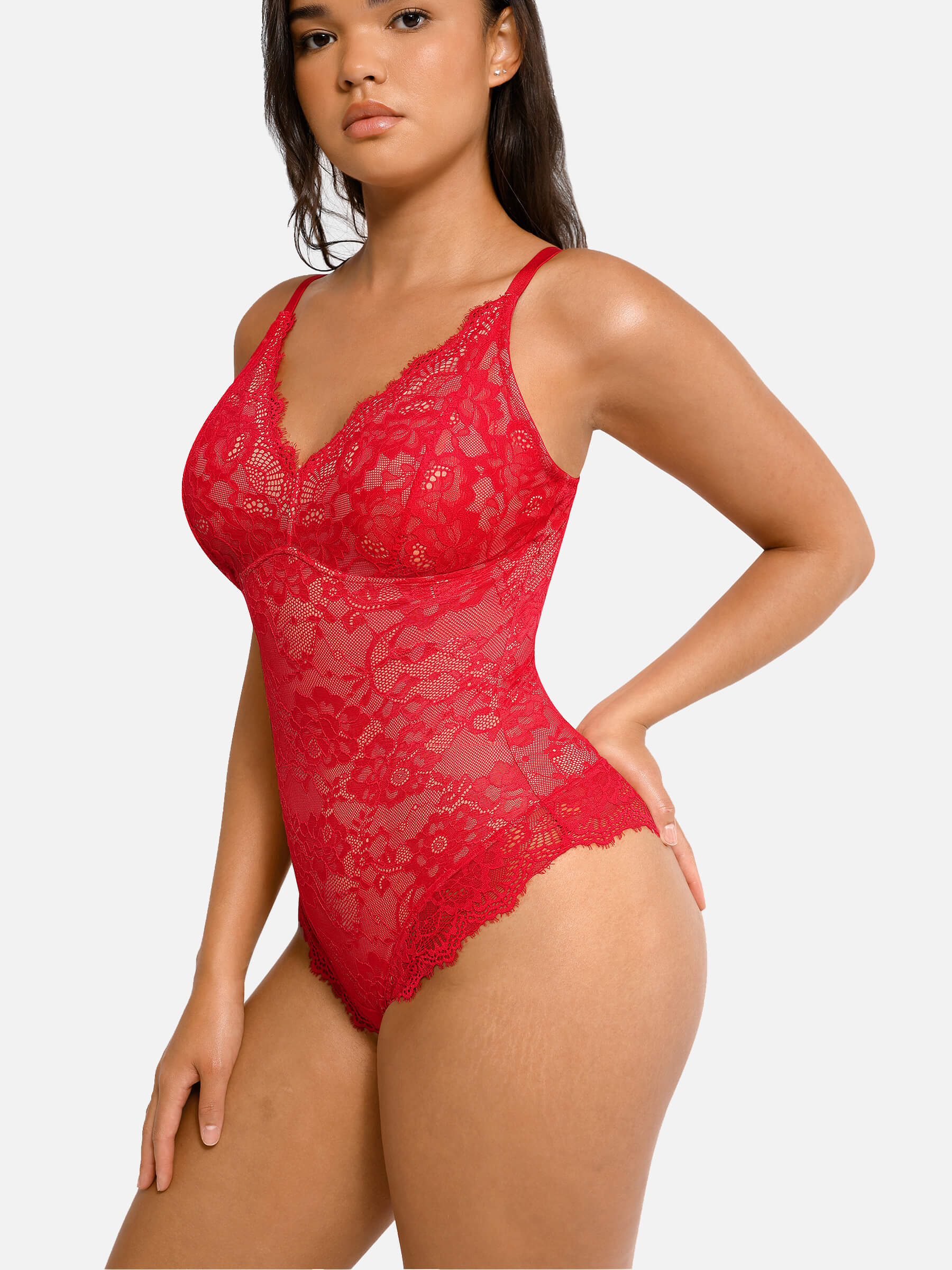 Lace Sculpt V-Neck  Bodysuit