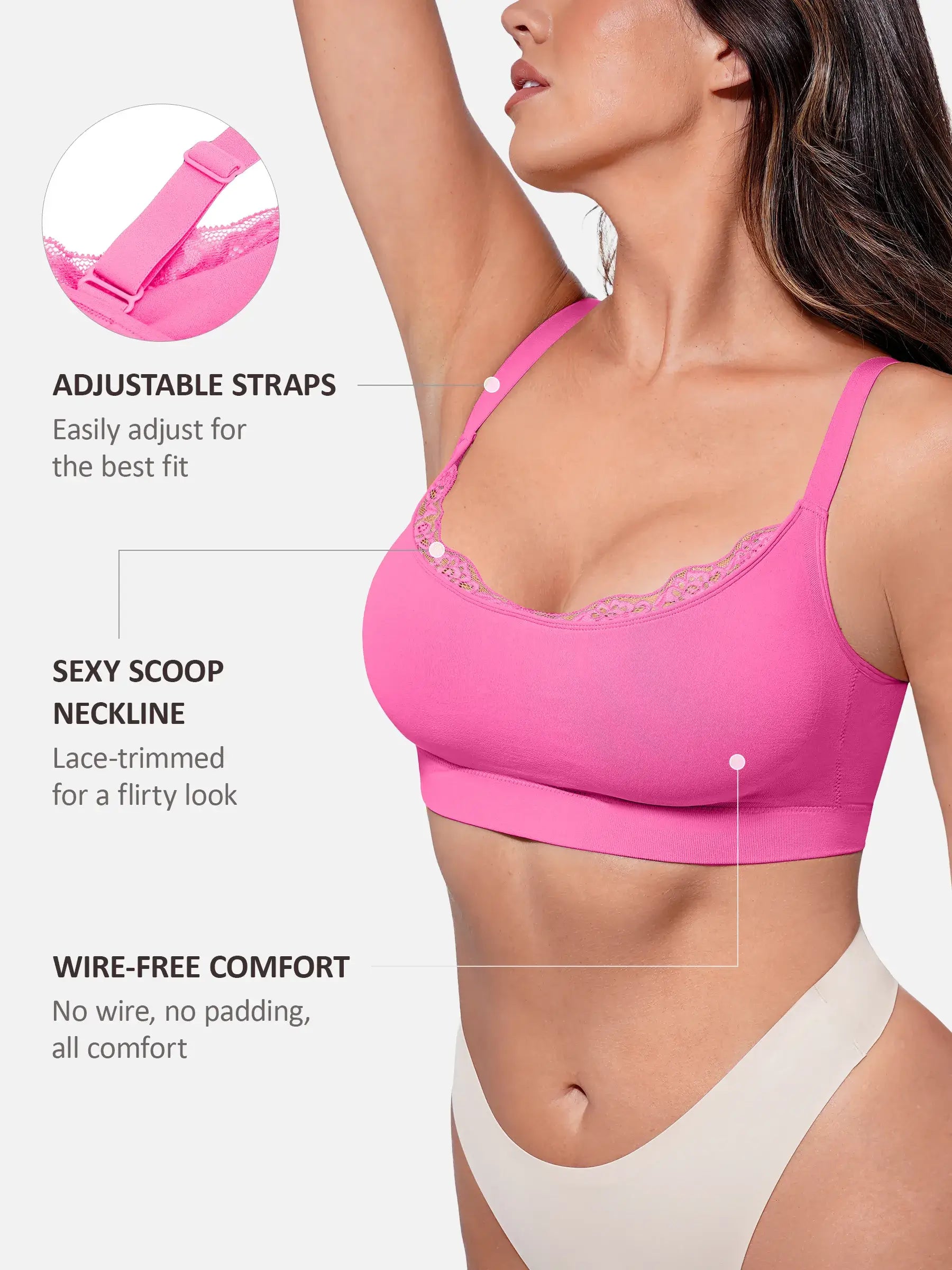 Seamless Lace Wireless Everyday Bra