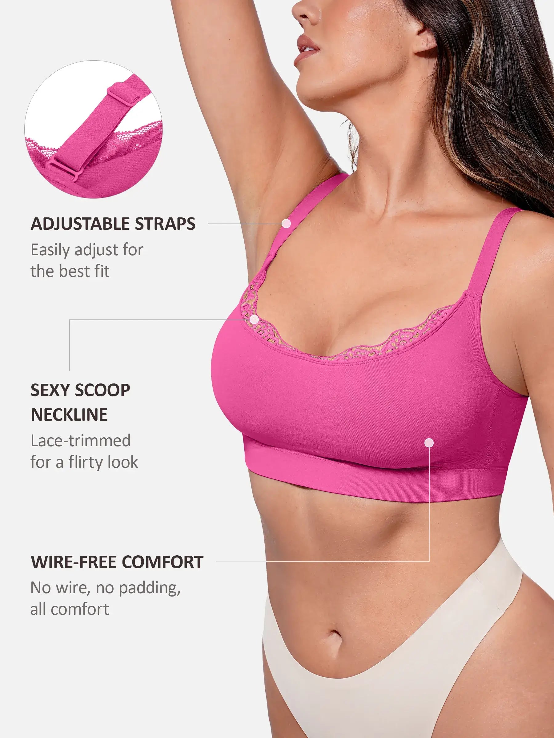 Seamless Lace Wireless Everyday Bra