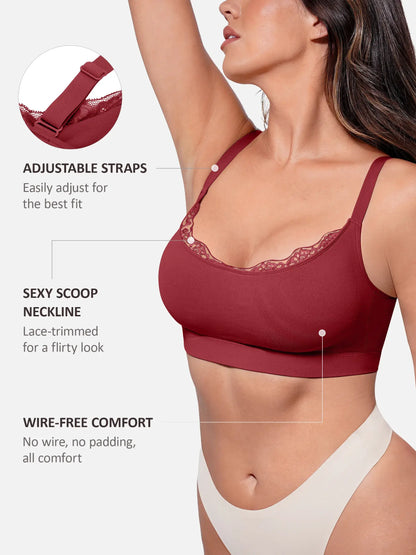 Seamless Lace Wireless Everyday Bra