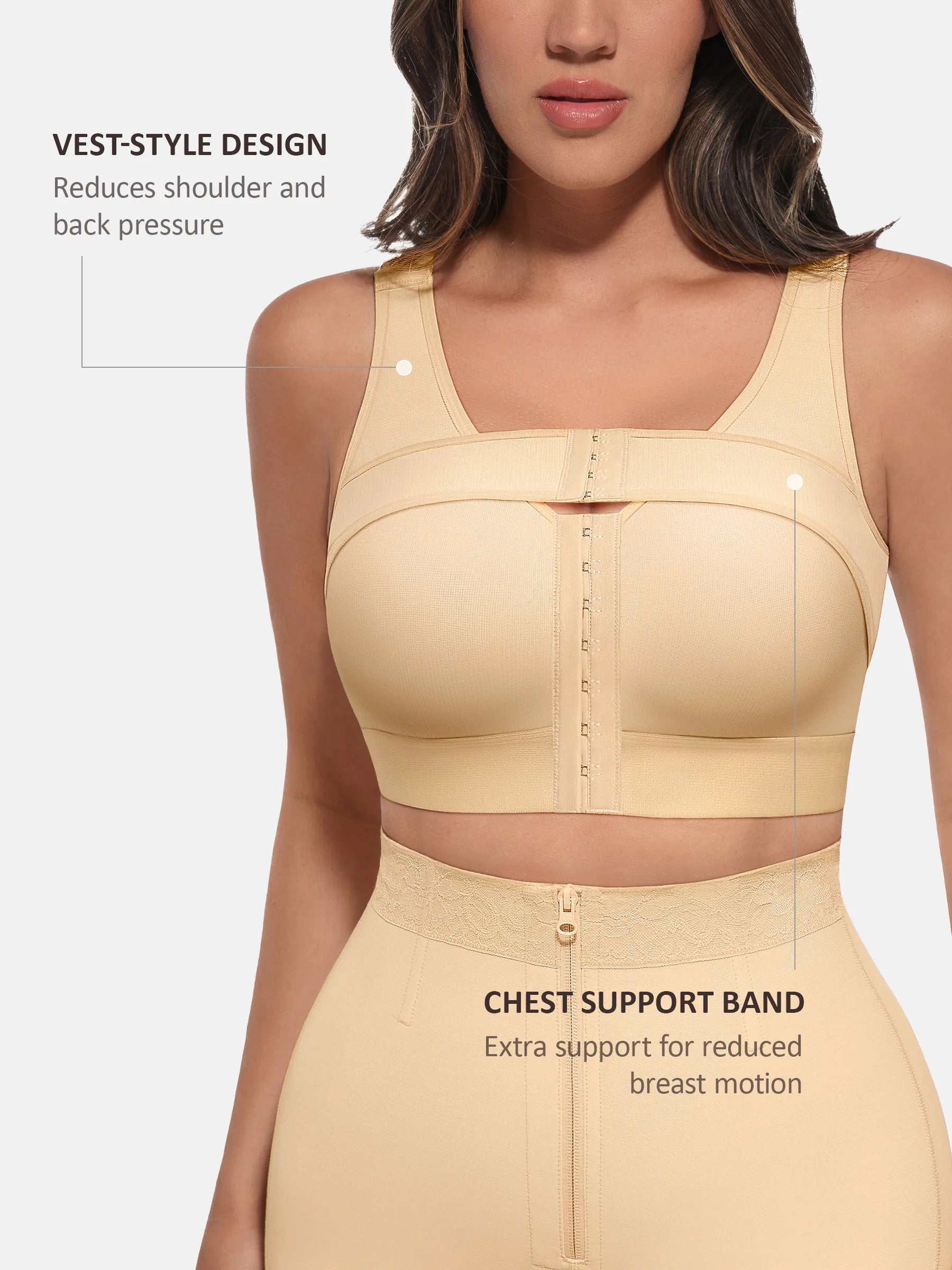 Wireless Front Closure Full Coverage Bra