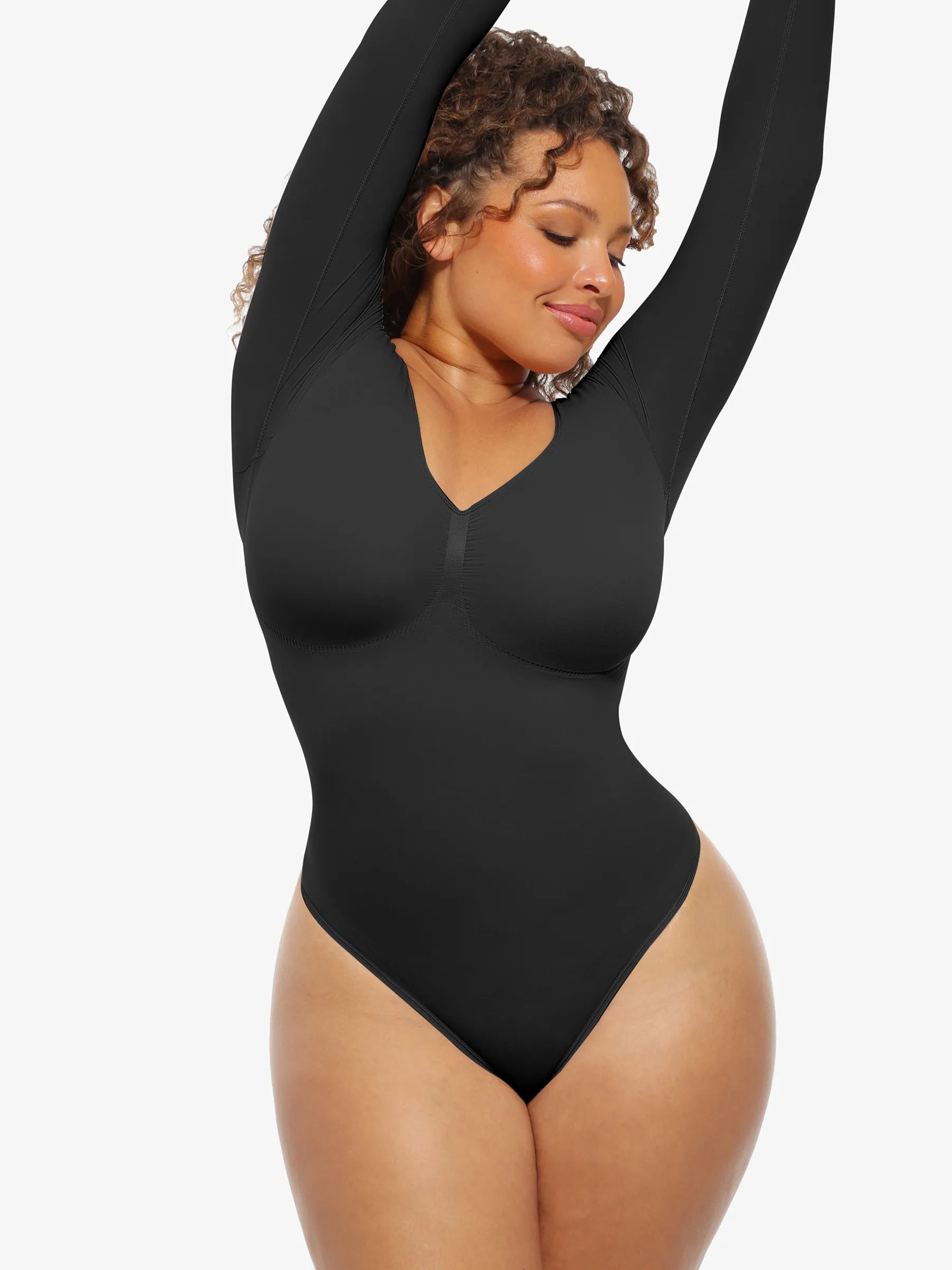 Seamless Supportive Long Sleeve Tummy Control Bodysuit [BOGO]