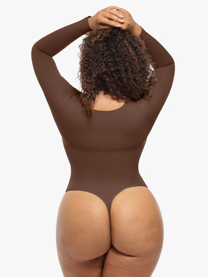 Seamless Supportive Long Sleeve Tummy Control Bodysuit [BOGO]