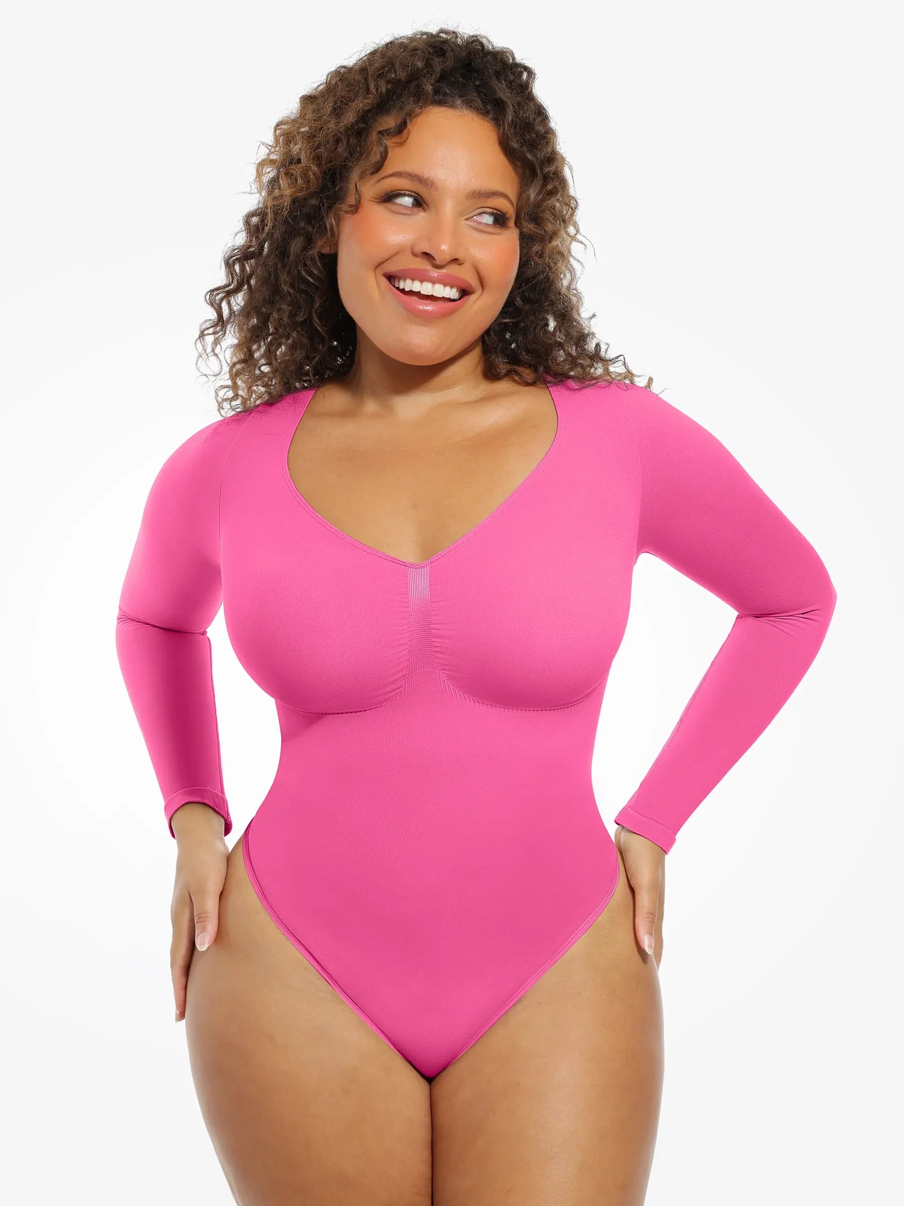 Seamless Supportive Long Sleeve Tummy Control Bodysuit [BOGO]