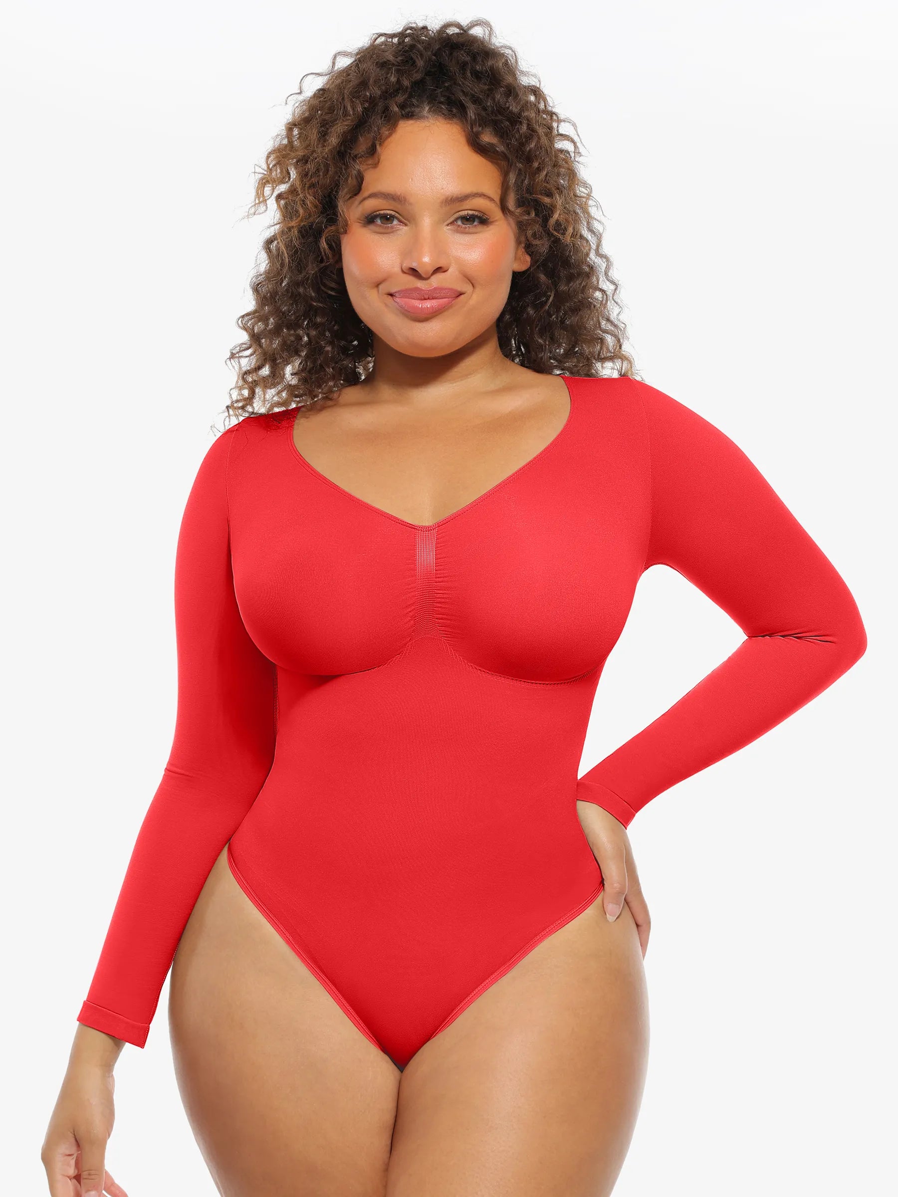 Seamless Supportive Long Sleeve Tummy Control Bodysuit [BOGO]