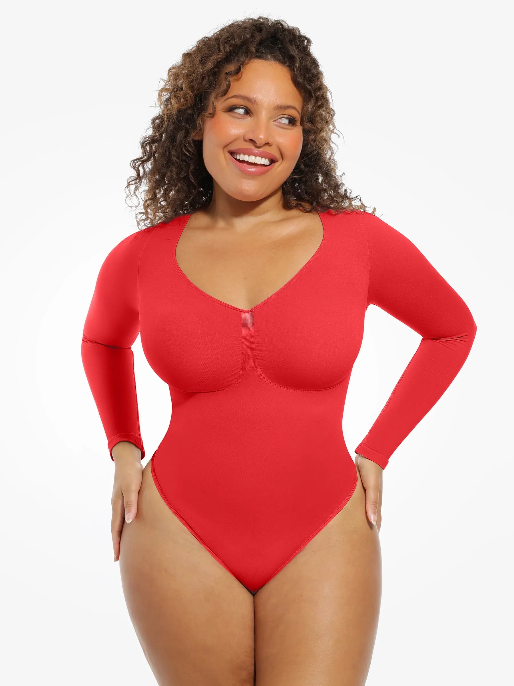 Seamless Supportive Long Sleeve Tummy Control Bodysuit [BOGO]