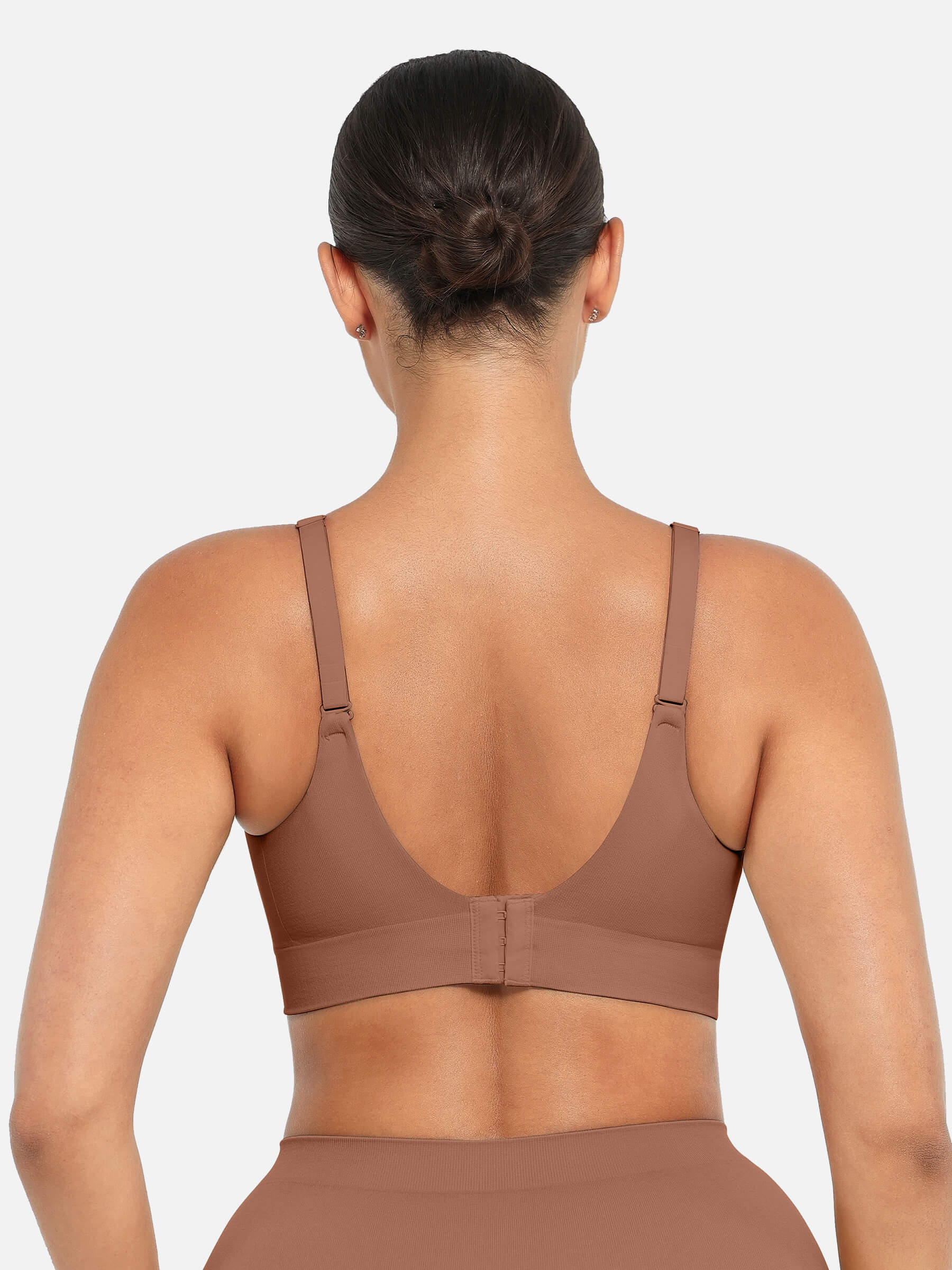 Wire-Free Wide Straps Bra + Push-Up Seamless Bra
