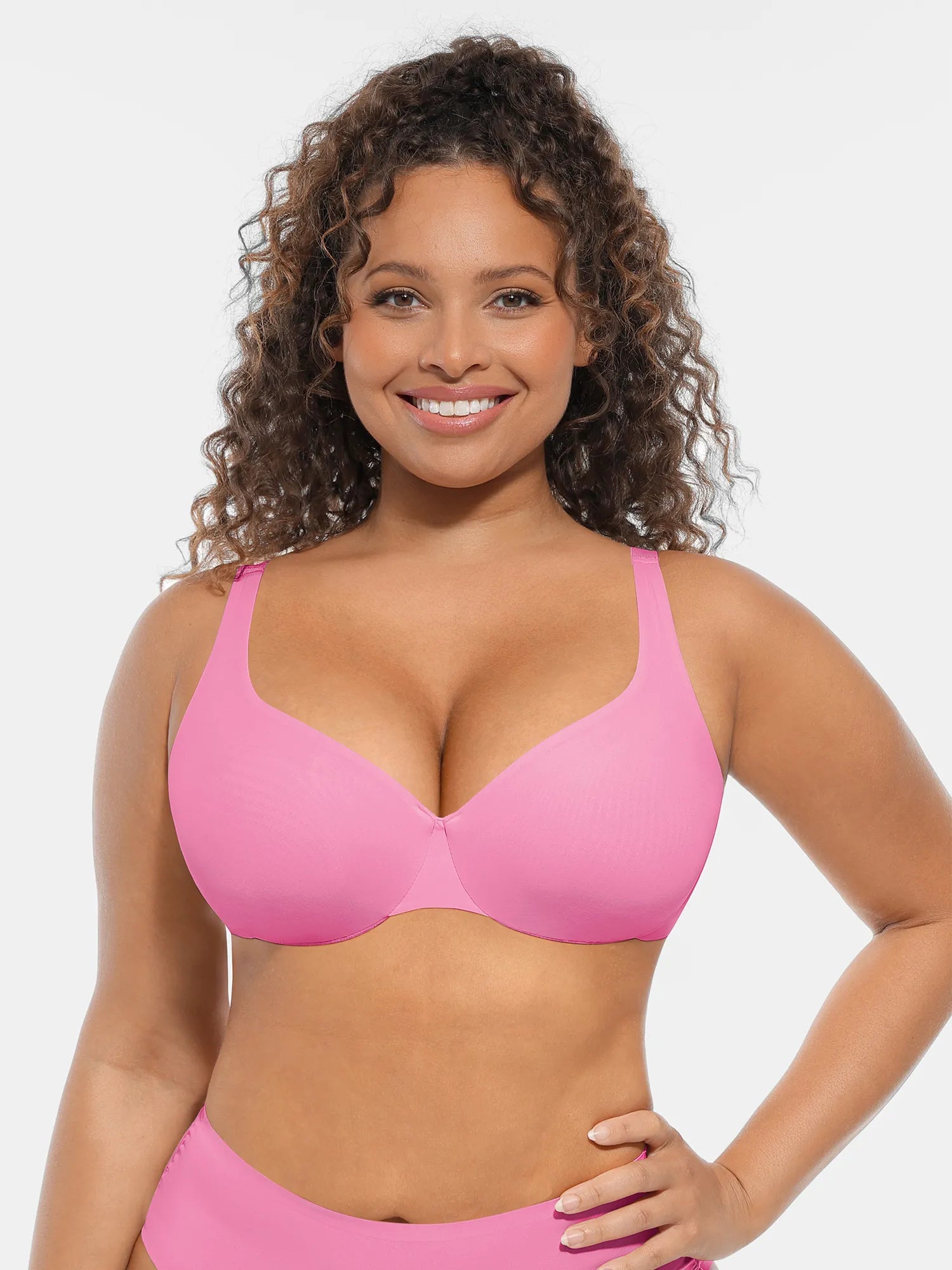 Adjustable Deep V-Neck Underwire Bra