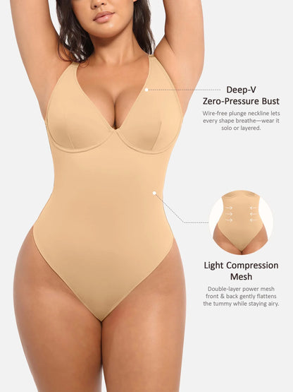 V-Plunge Support Bodysuit