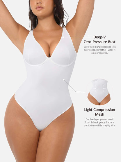 V-Plunge Support Bodysuit