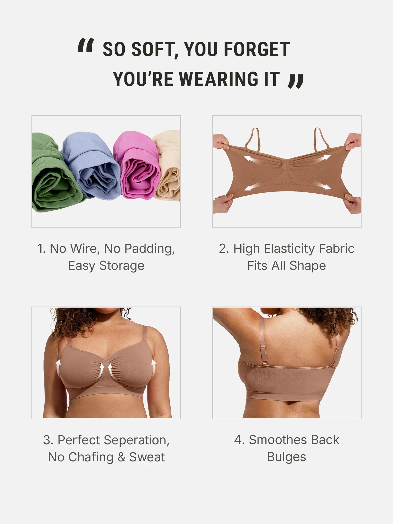 Smooth Seamless Comfort Wireless Bra