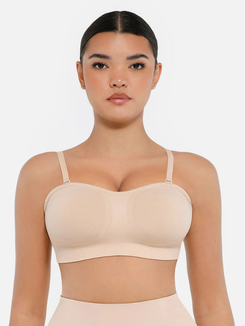Seamless Strapless Removable Pad Anti-Slip Bra