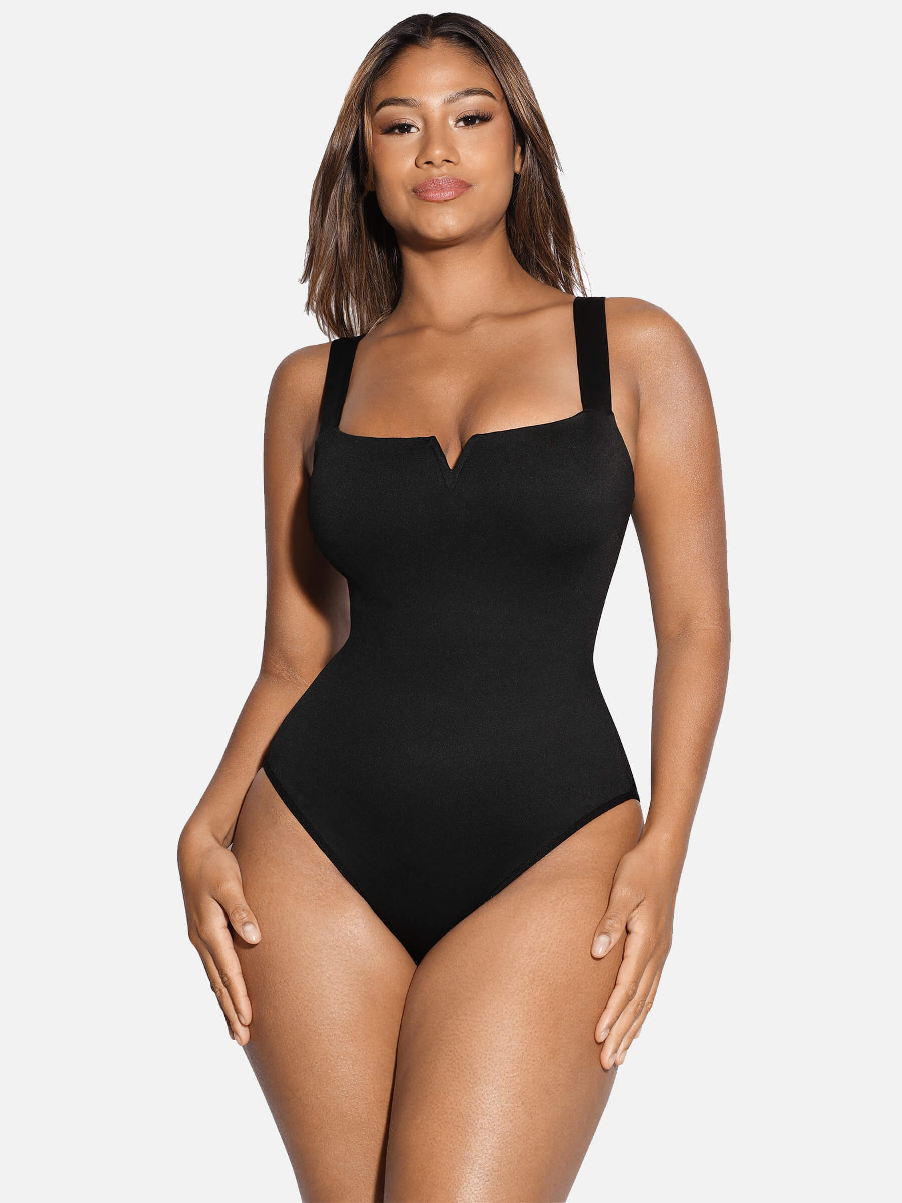 V-Plunge Tummy Control Stretch Bodysuit