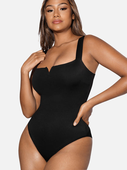 V-Plunge Tummy Control Stretch Bodysuit