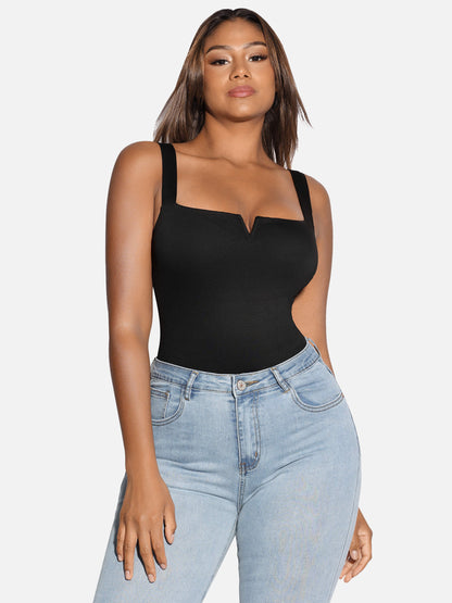 V-Plunge Tummy Control Stretch Bodysuit