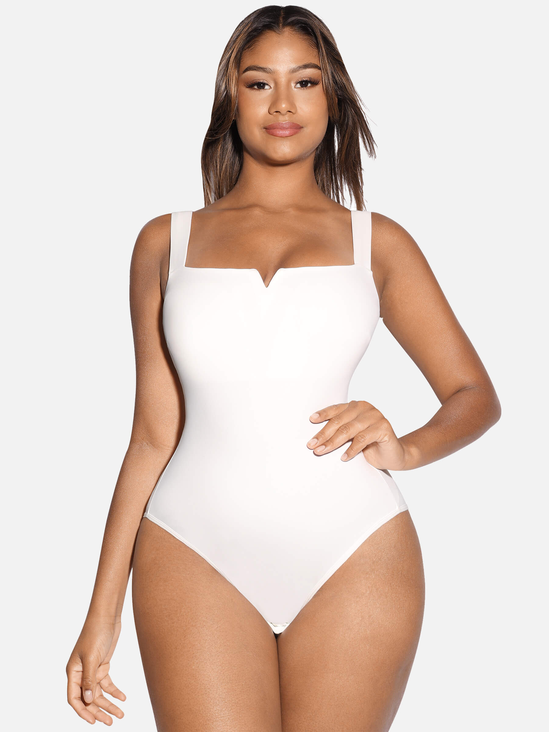V-Plunge Tummy Control Stretch Bodysuit