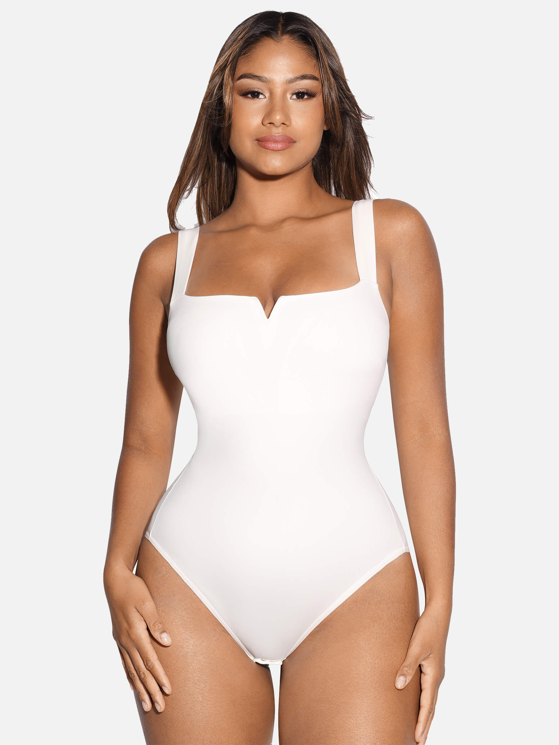 V-Plunge Tummy Control Stretch Bodysuit
