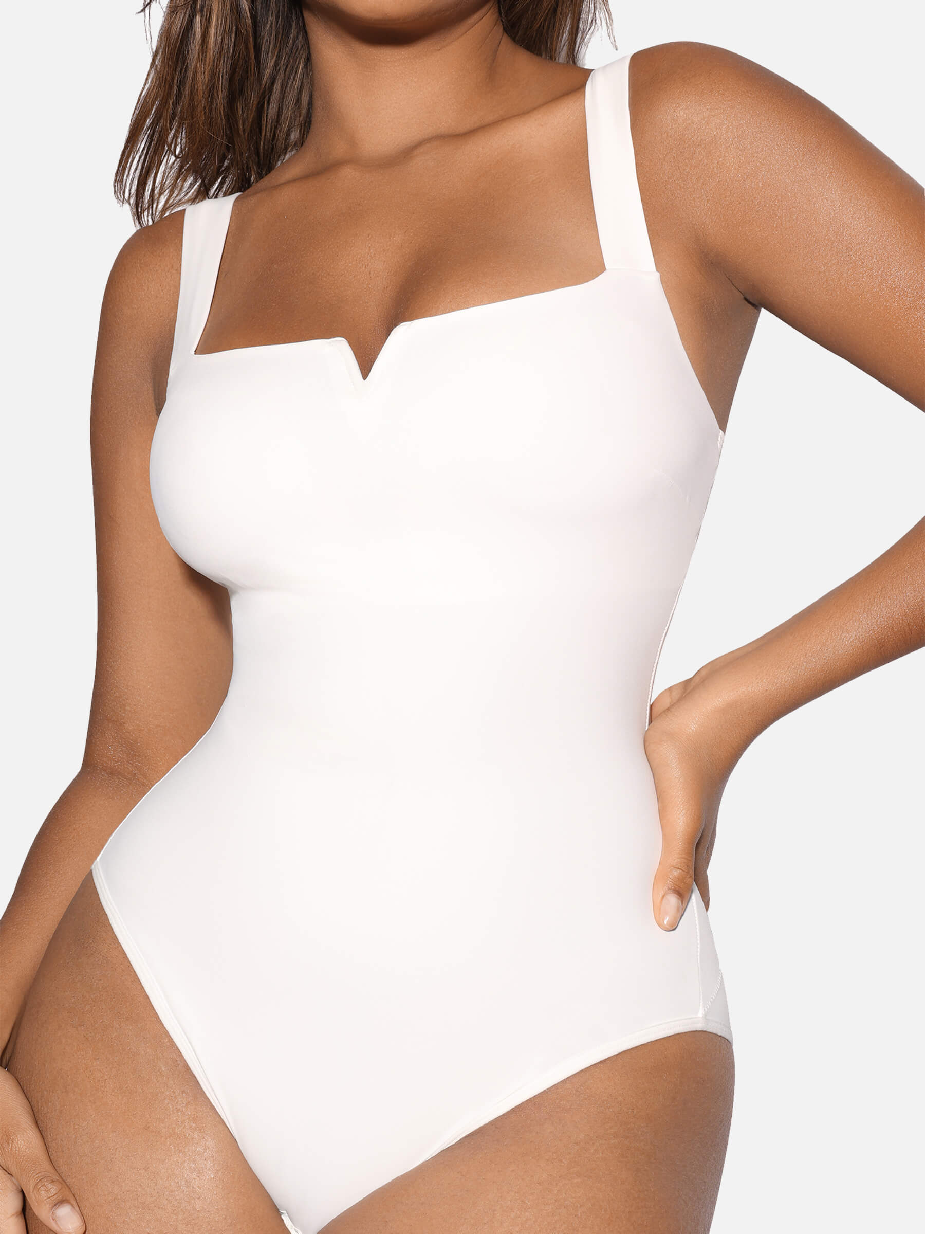 V-Plunge Tummy Control Stretch Bodysuit
