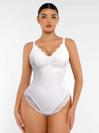 Lace Sculpt V-Neck  Bodysuit