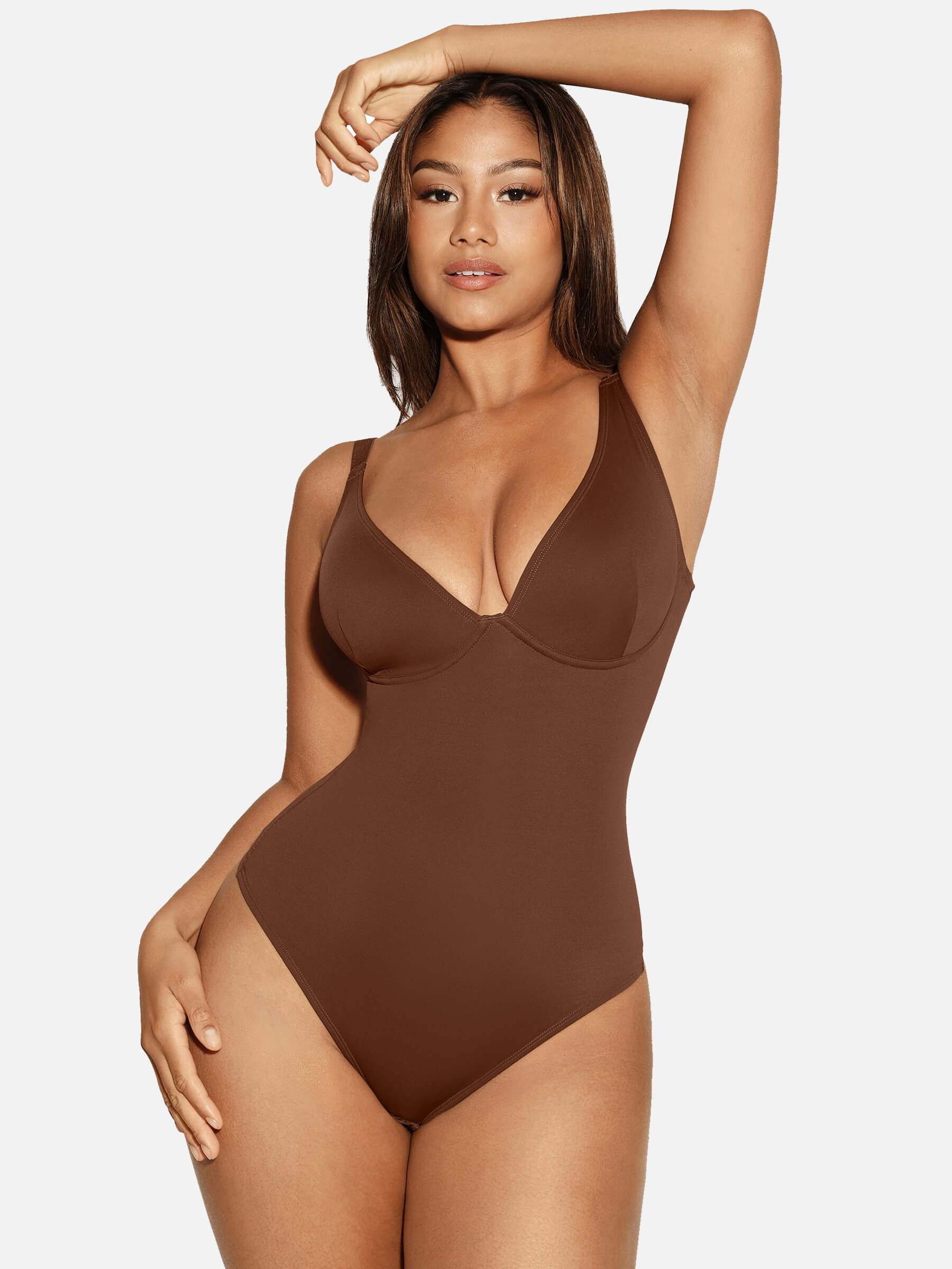V-Plunge Tummy Control Stretch Bodysuit