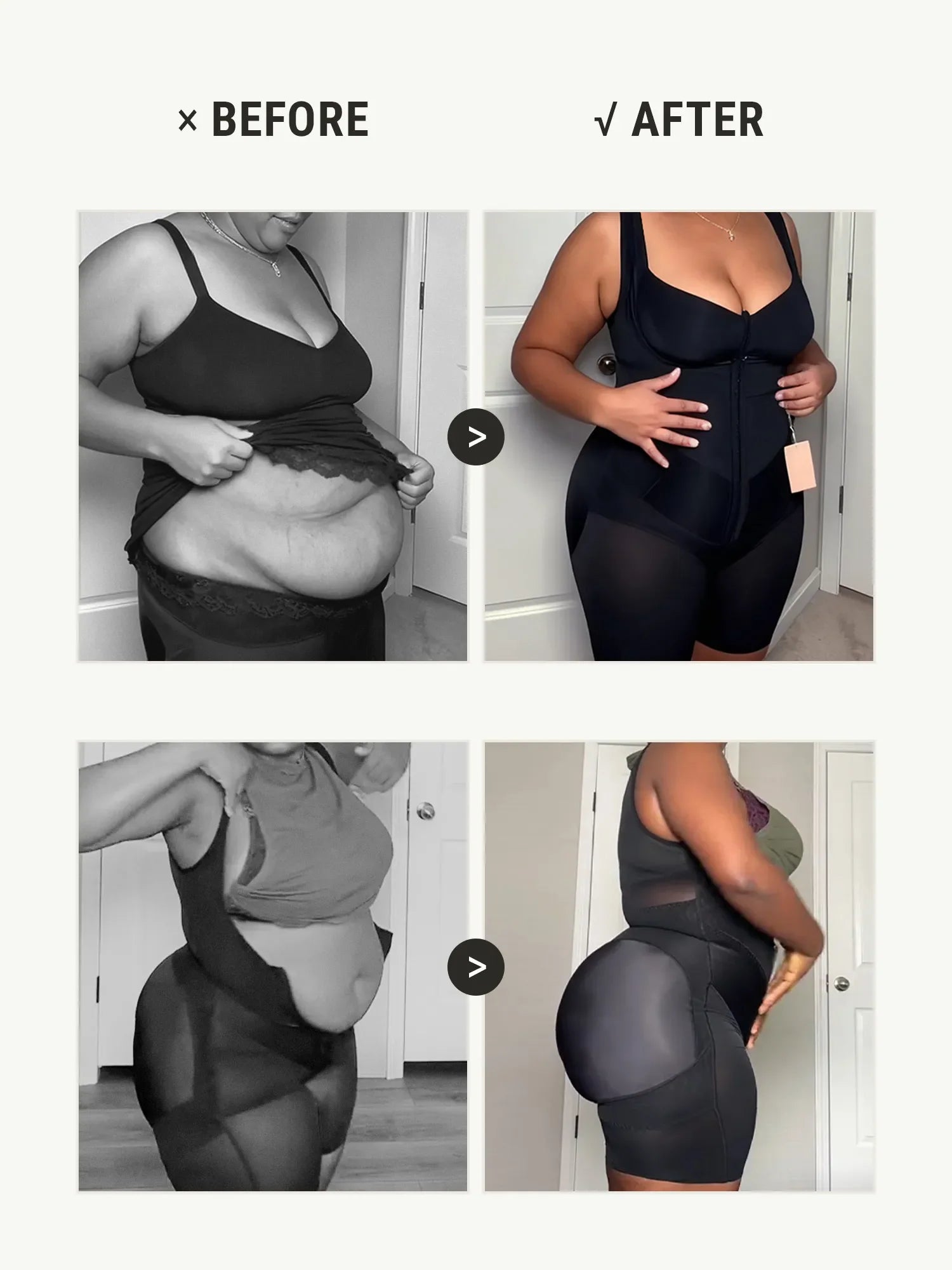 U-Shaped Shaping Lift Bodysuit & Unlined Soft Bra Bundle