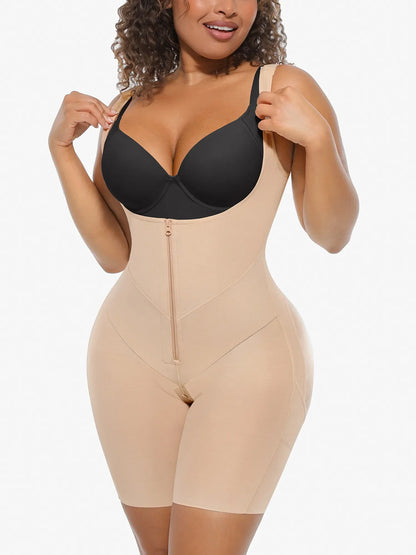 U-Shaped Shaping Lift Bodysuit & Unlined Soft Bra Bundle