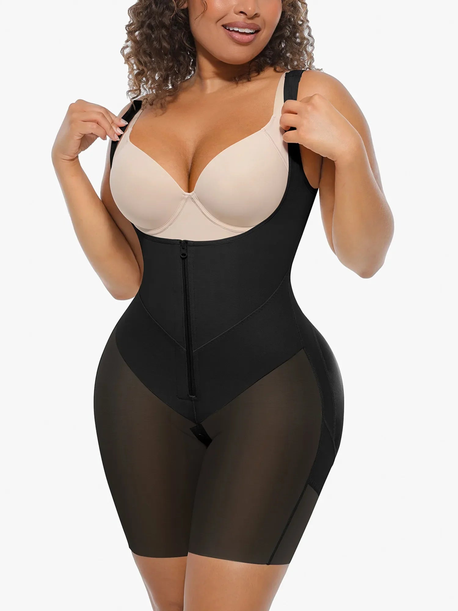 U-Shaped Shaping Lift Bodysuit & Unlined Soft Bra Bundle
