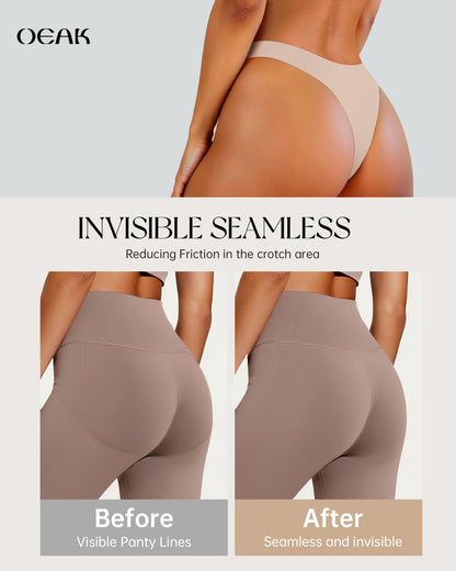 OEAK Seamless Thongs for Women Invisible Thongs